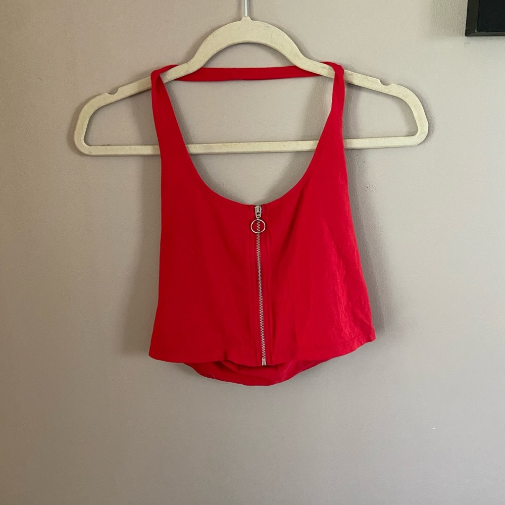 Red tank top
